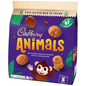 Cadbury Animals 5 x 19.9g Multipack Mini Chocolate Biscuits - gallery image 3