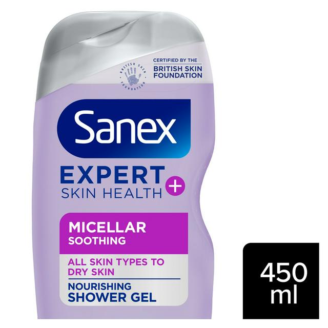Sanex Expert Skin Health+ Micellar Soothing Shower Gel Body Wash 450ml - gallery image 1