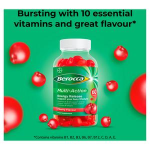 Berocca Multi Action Cherry Flavour Gummies x60 - gallery image 2