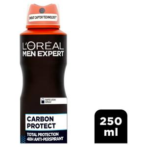 L'Oréal Men Expert 250ml Deodorant Spray Carbon Protect Anti-Perspirant 5in1 Mens