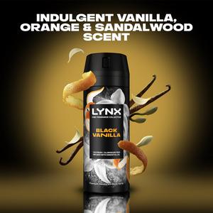 Lynx Black Vanilla 72h Fine Fragrance Deodorant Body Spray for Men 150ml - gallery image 3