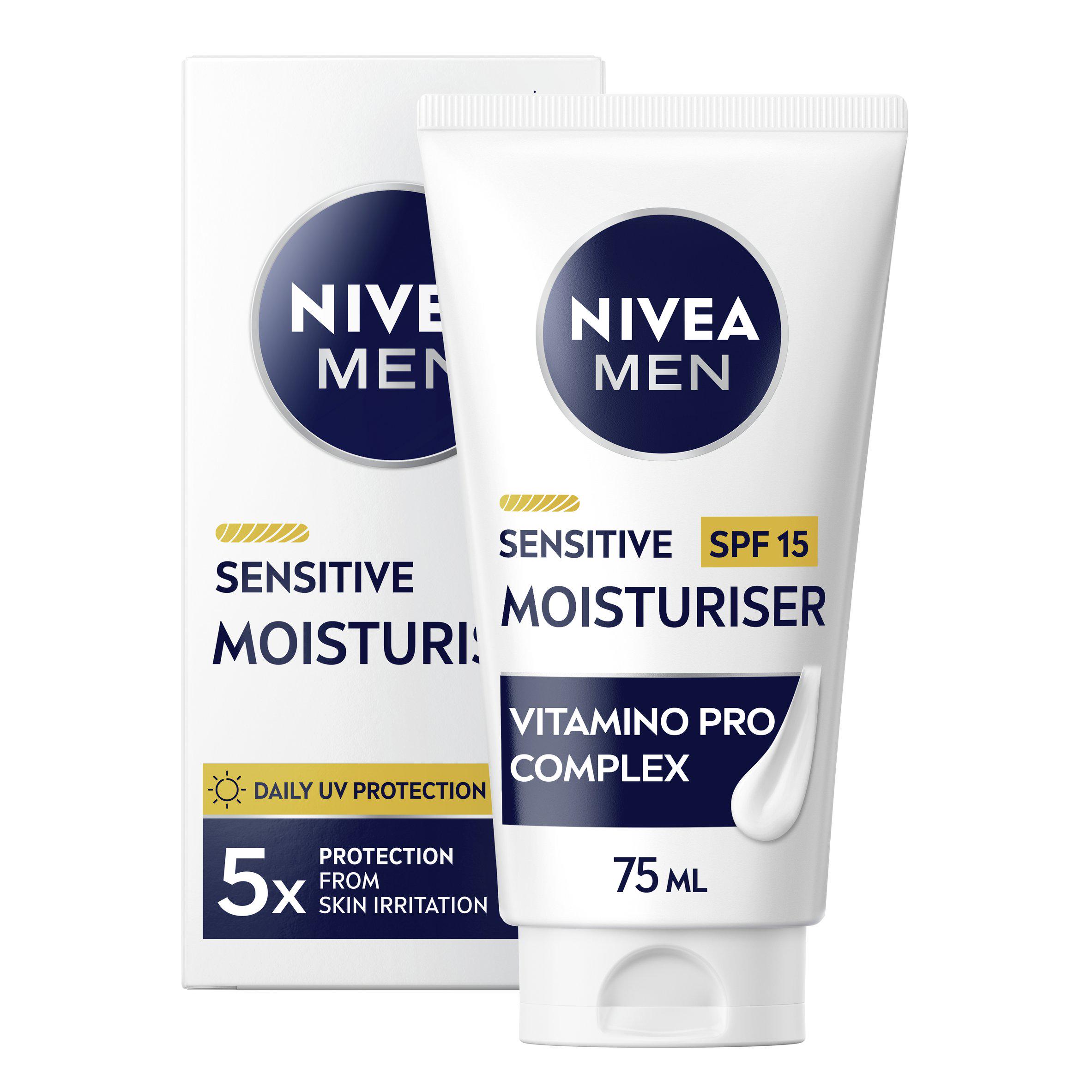 Nivea Men Sensitive Face Moisturiser SPF 15 75ml