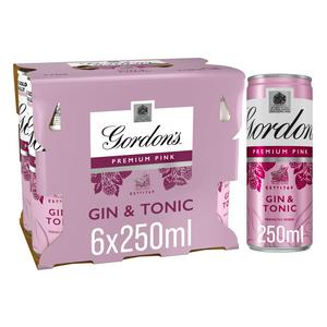 Gordon's Premium Pink Gin & Tonic Ready To Drink 5% Vol Cans...