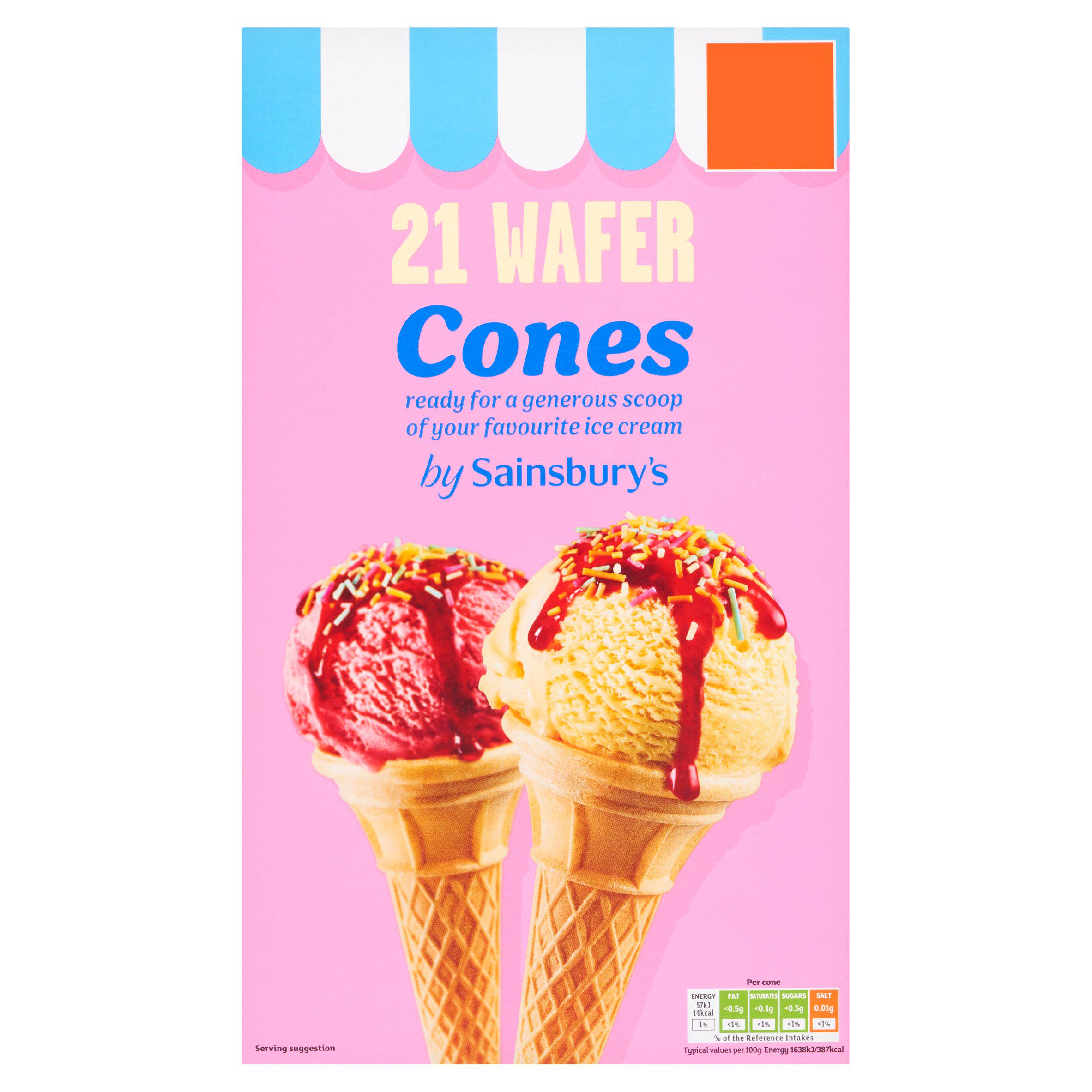 Sainsbury's Wafer Cones x21