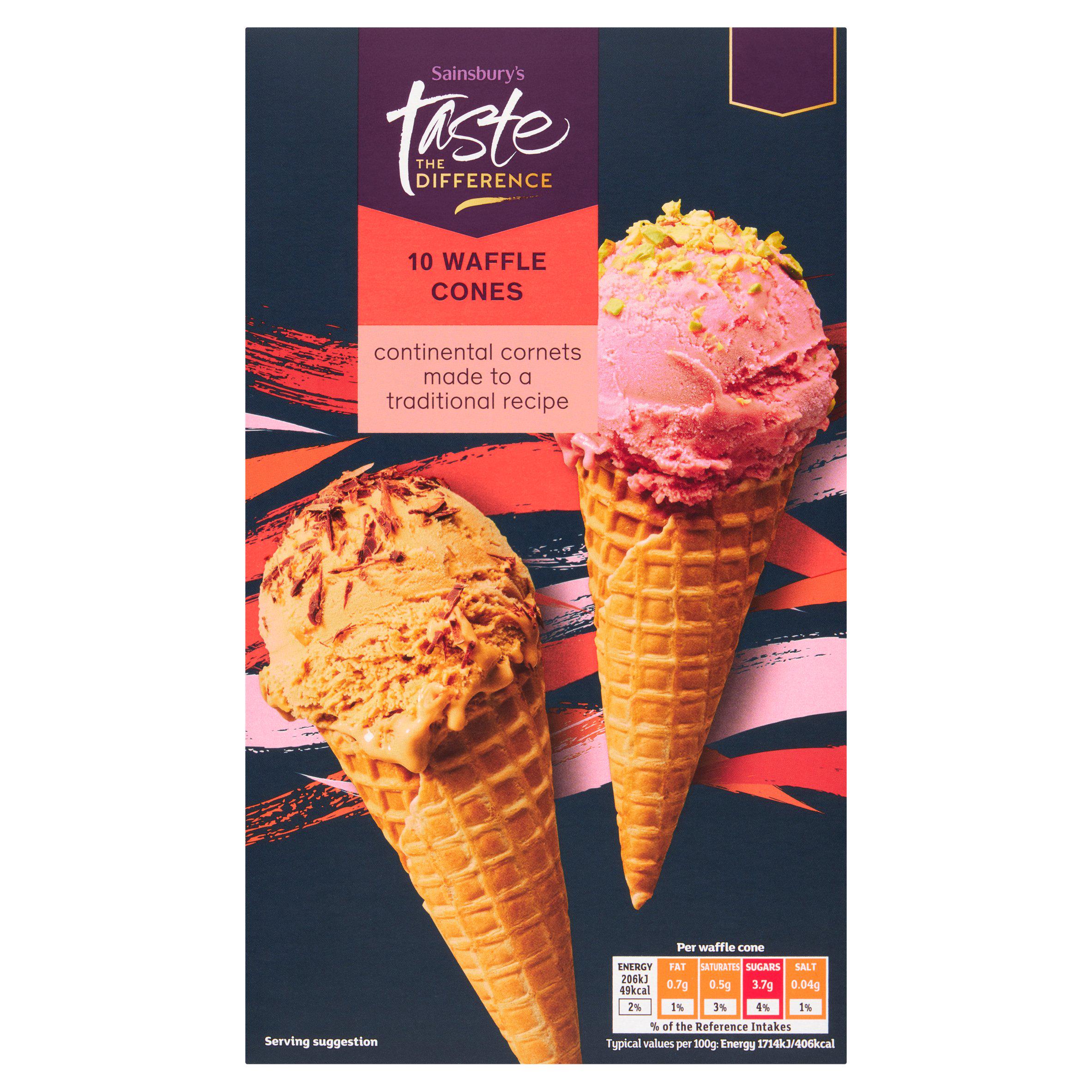 Sainsbury's Waffle Cones, Taste the Difference x10