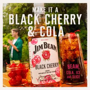 Jim Beam Black Cherry Liqueur Infused with Kentucky Straight Bourbon Whiskey 70cl - gallery image 5