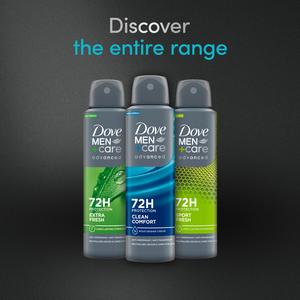 Dove Men+Care 150ml Advanced Clean Comfort Antiperspirant Aerosol Deodorant Spray - gallery image 5