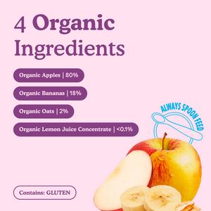 Little Freddie Organic Apples, Bananas & Oats Baby Food Pouch 6+ Months 100g - gallery image 3