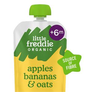 Little Freddie Organic Apples, Bananas & Oats Baby Food Pouch 6+ M