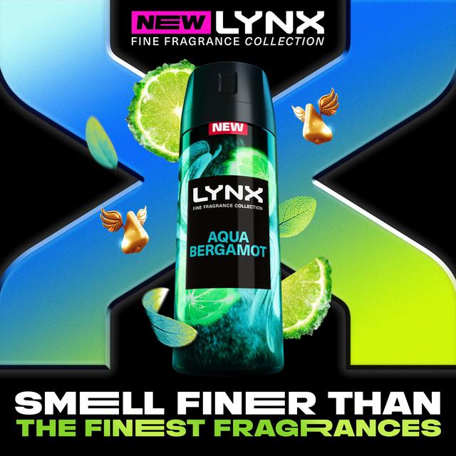 Lynx Aqua Bergamot 72h Fine Fragrance Deodorant Body Spray for Men