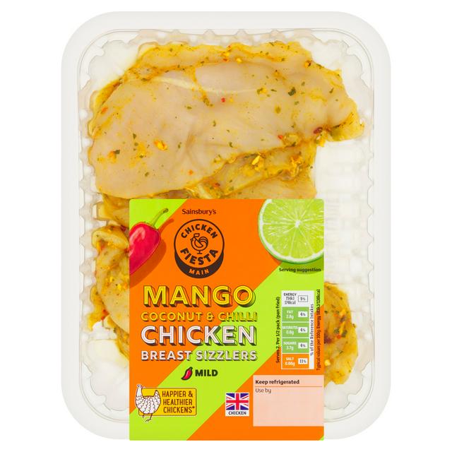 Sainsbury's Mango Coconut & Chilli Chicken Breast Sizzlers 315g - gallery image 1