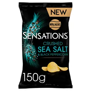 Walkers Sensations Salted & Black Peppercorn Sharing Crisps 150g