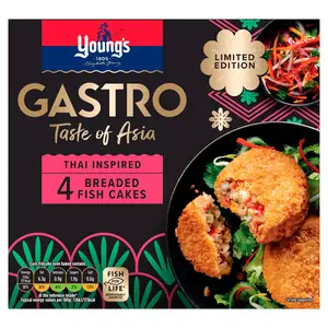 Young's Gastro Taste of Asia Thai Inspired Breaded Fish Cakes x4 400g