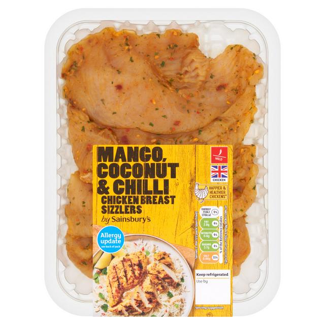 Sainsburys Mango, Coconut & Chilli Chicken Breast Sizzlers 315g