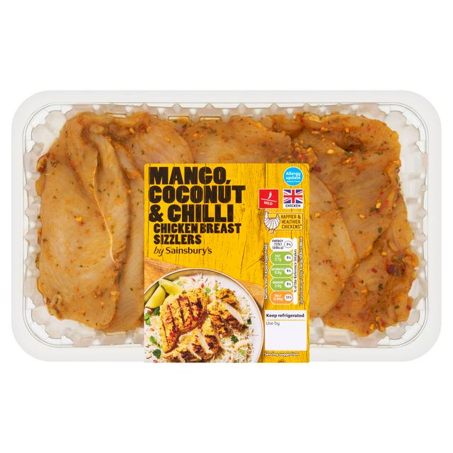 Sainsburys Mango, Coconut & Chilli Chicken Breast Sizzlers 615g