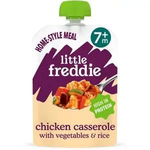 Little Freddie Organic Chicken Casserole with Vegetables & Rice Textured Stage 2 +7m 130g