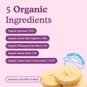 Little Freddie Organic Banana Greek Style Yoghurt Baby Food Pouch Multipack 6+ Months 6 x 100g - gallery image 2