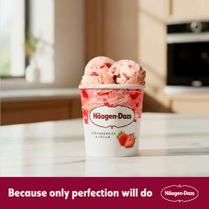 Haagen-Dazs Strawberries & Cream Ice Cream 460ml - gallery image 5