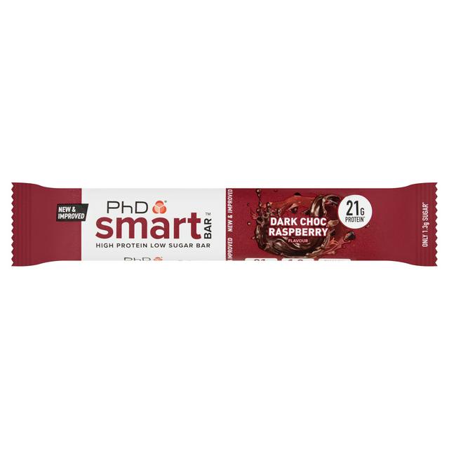 PhD Dark Choc Raspberry Flavour Smart Bar 64g - gallery image 1