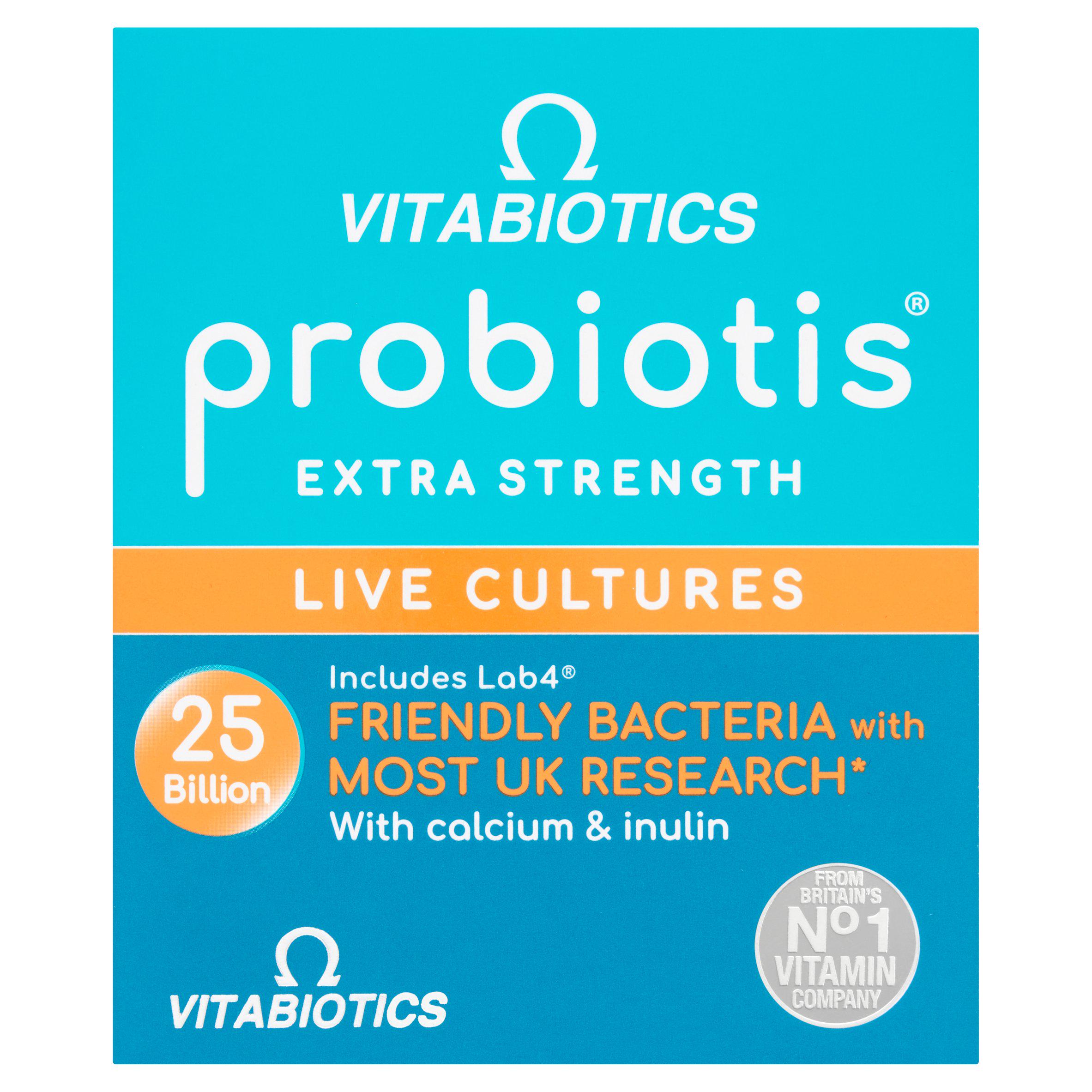 Vitabiotics Probiotis 25 Billion Vegan Capsules Digestive Health Support 30 Count
