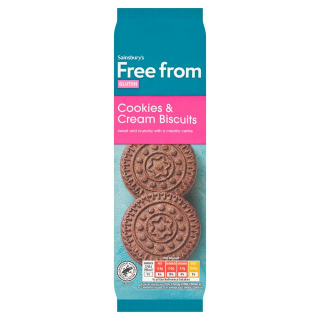 Sainsburys Free From Cookies & Cream Biscuits 160g