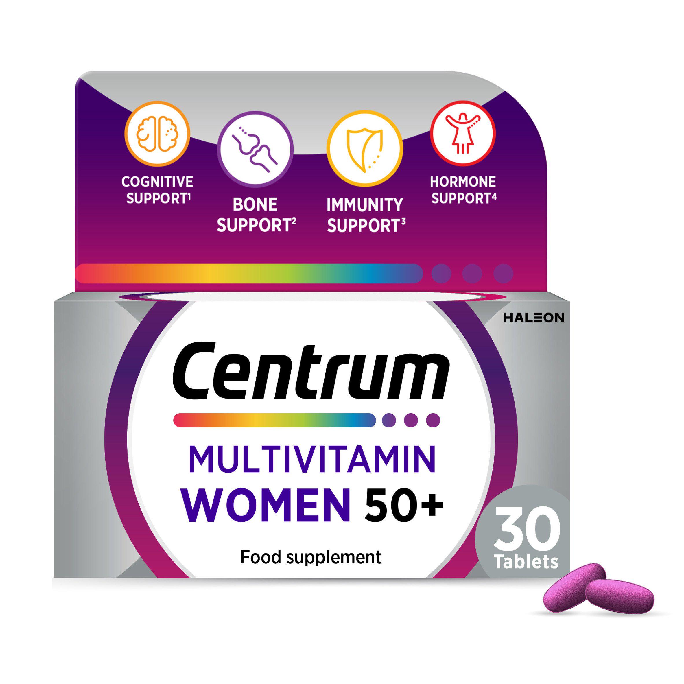 Centrum Women 50+ Multivitamin Tablets 30s
