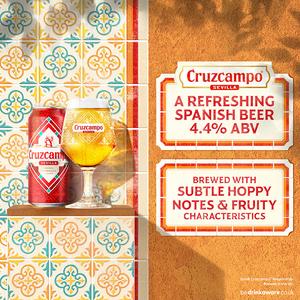 Cruzcampo Sevilla Lager Beer Can 10x440ml - gallery image 2