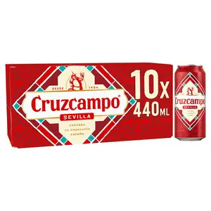 Cruzcampo Sevilla Lager Beer Can 10x440ml