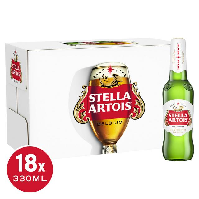 Stella Artois 18 x 330ml Premium Lager Beer Bottles - gallery image 1