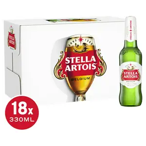 Stella Artois Premium Lager Beer Bottles 18x330ml