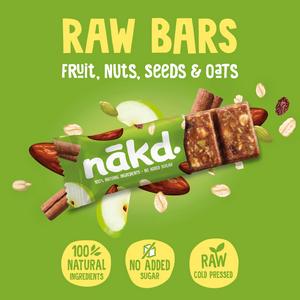 Nakd Apple Cinnamon Fruit & Fibre Bars 3x44g - gallery image 2