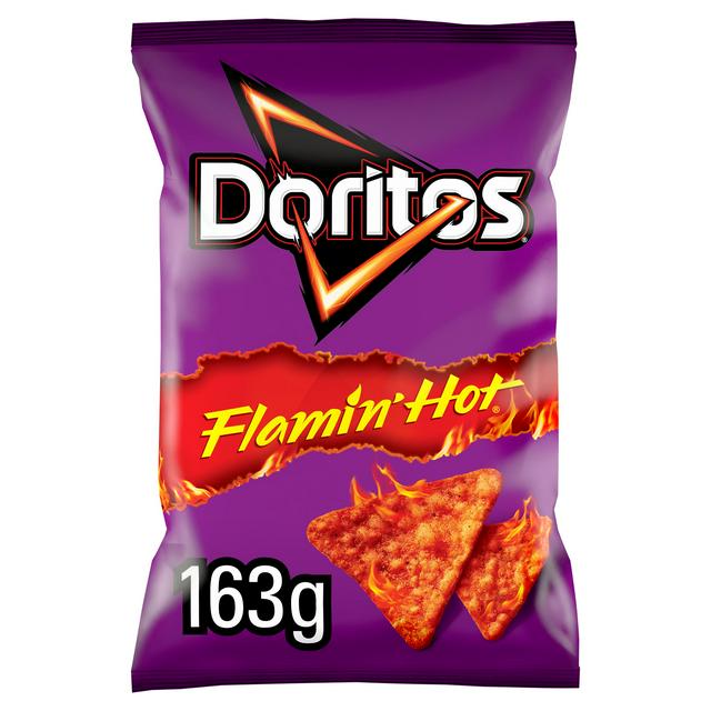 Doritos Extra Flamin Hot Sharing Bag Crisps 163g - gallery image 1