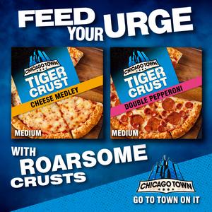 Chicago Town Tiger Crust Double Pepperoni Frozen Pizza 320g - gallery image 2