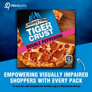 Chicago Town Tiger Crust Double Pepperoni Frozen Pizza 320g - gallery image 3