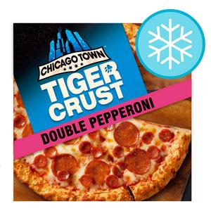 Chicago Town Tiger Crust Double Pepperoni Frozen Pizza 320g - gallery image 4