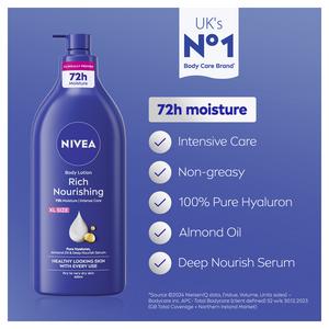Nivea 625ml Rich Nourishing Dry Skin Body Lotion - gallery image 2