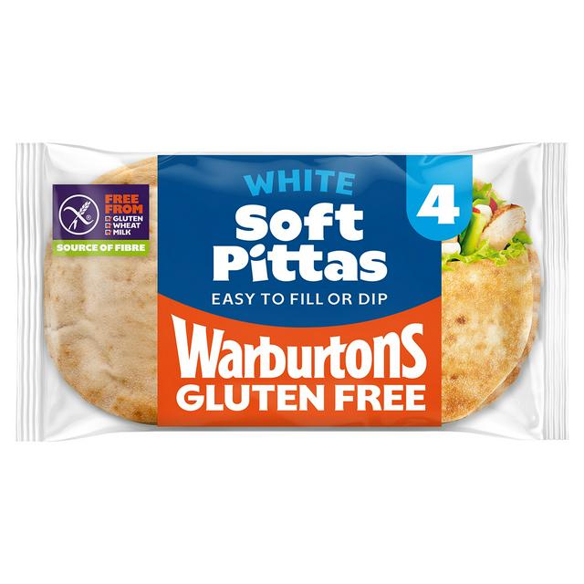 Warburtons Gluten Free White Soft Pittas x4 - gallery image 1
