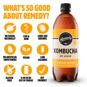 Remedy Ginger Lemon Kombucha 1L - gallery image 2