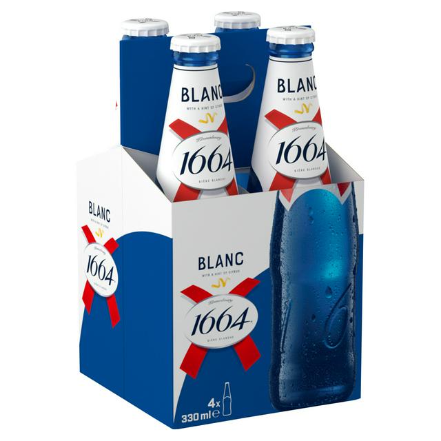 Kronenbourg 1664 Blanc Premium Lager Beer Bottle 4 x 330ml - gallery image 1