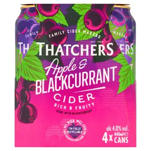 Thatchers Apple & Blackcurrant Cider 4x440ml