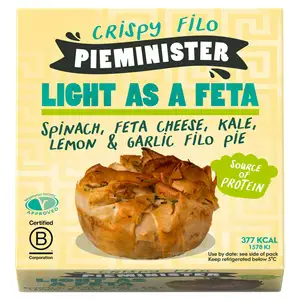 Pieminister Light as a Feta Spinach, Cheese, Kale, Lemon & Garlic Filo Pie