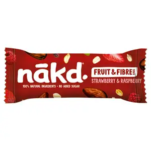 Nakd Strawberry & Raspberry Fruit & Fibre Bar 44g