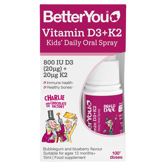 BetterYou Vitamin D3000 + K2 Daily Oral Spray 12ml