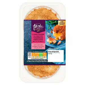 Sainsbury's ASC King Prawn & Lobster Thermidor Melting Middle Fishcakes, Taste the Difference x2 290g