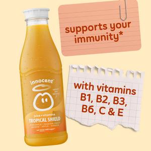 Innocent Plus Tropical Shield, Pineapple & Passion Fruit Juice with Vitamins 750ml - gallery image 2