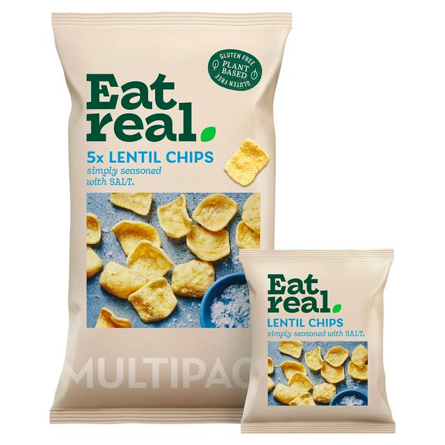 Eat Real Salted Lentil Multipack Chips 5x18g - gallery image 1