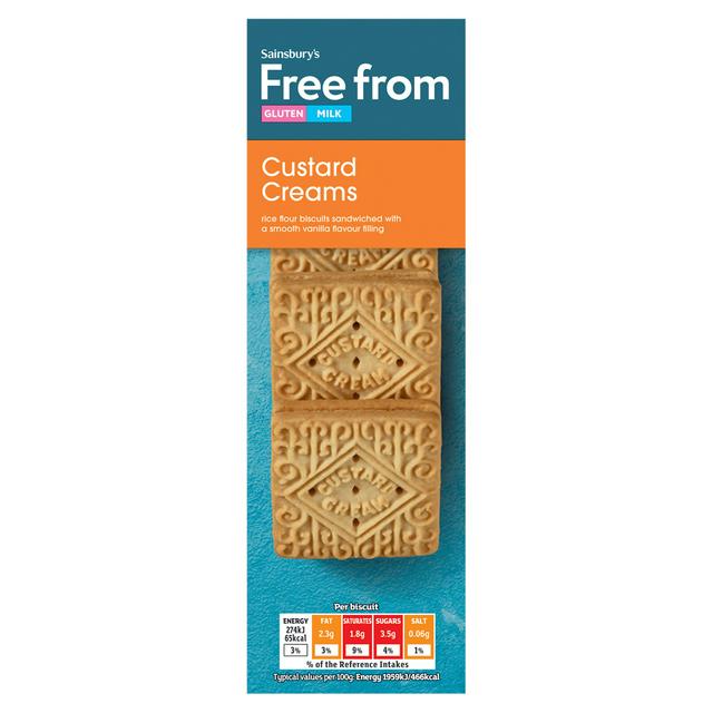 Sainsburys Free From Custard Creams 125g