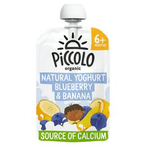 Piccolo Organic Natural Yoghurt Blueberry & Banana Smooth 6 ...