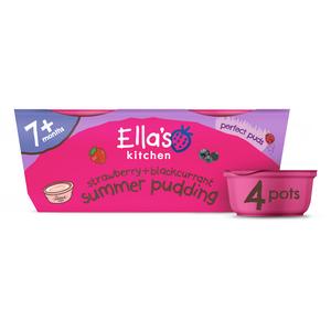 Ella's Kitchen Strawberry + Blackcurrant Summer Pudding 7 Months+ 4x80g - gallery image 3