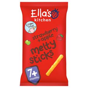 Ella's Kitchen Organic Strawberry & Apple Melty Sticks Baby Snack 7+ Months 16g - gallery image 3
